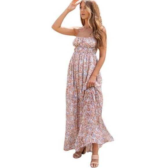 Promesa Garden Delight Maxi dress S NWT Cottagecore coquette beach vacation - Picture 1 of 11